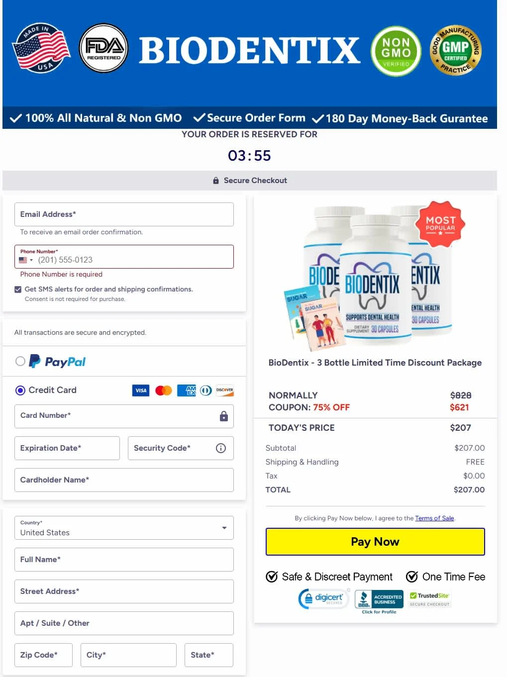 Secure Checkout Form